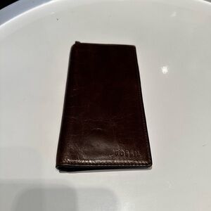 Fossil Dark Brown Leather billfold